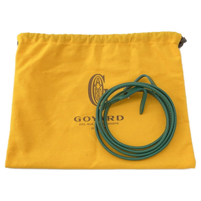 Goyard Green Canvas, Leather Shoulder
