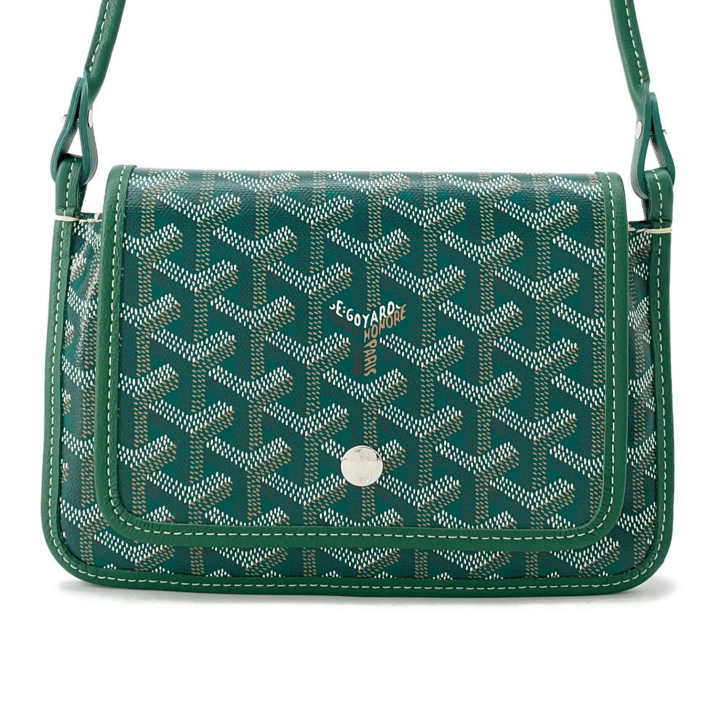 Goyard Green Canvas, Leather Shoulder
