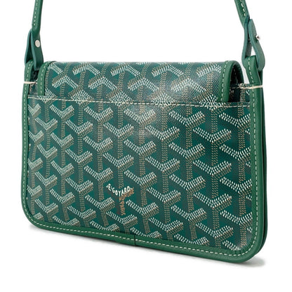 Goyard Green Canvas, Leather Shoulder