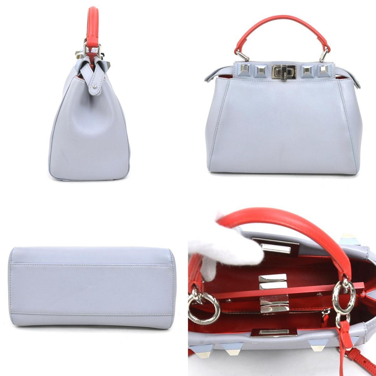 Fendi Purple Leather Peekaboo