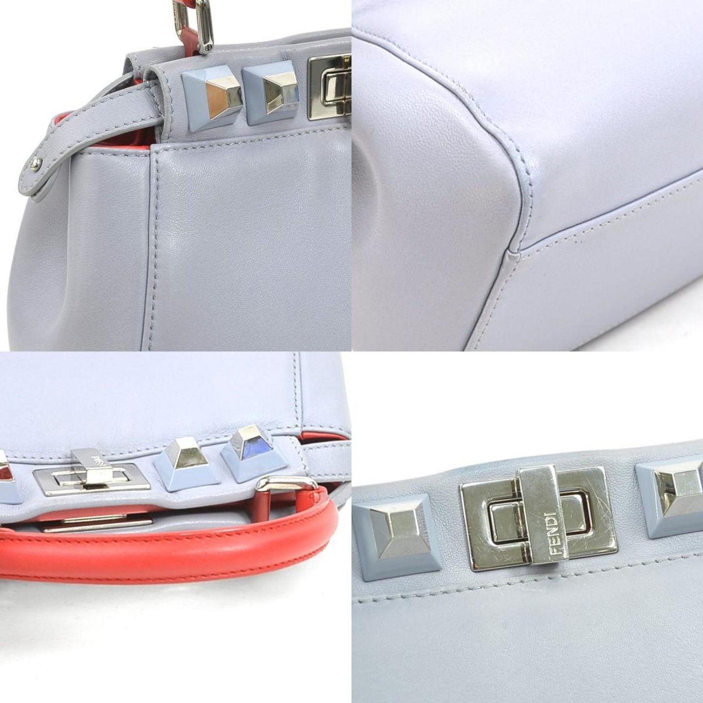Fendi Purple Leather Peekaboo