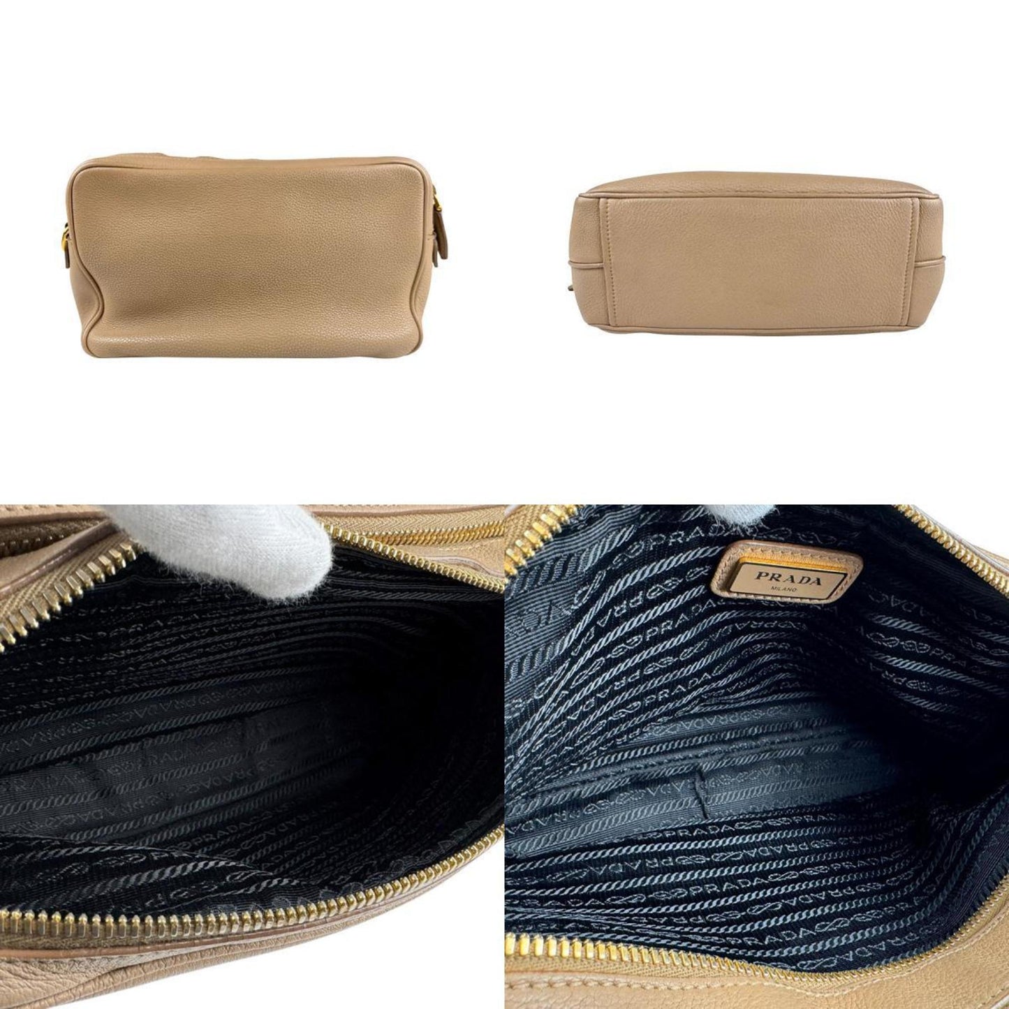 Prada Brown Leather Vitello Phenix