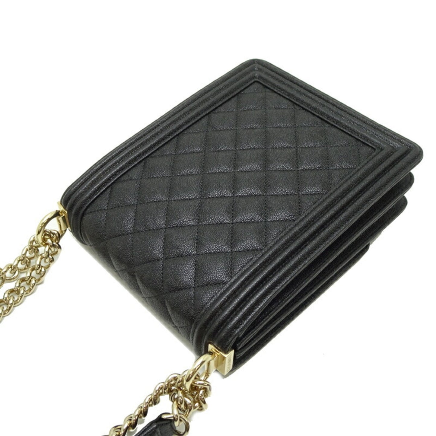 Chanel Black Leather Boy
