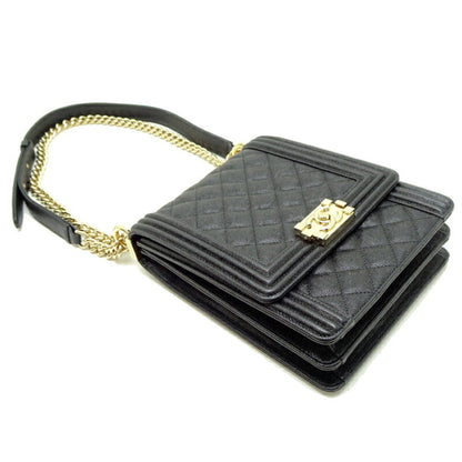 Chanel Black Leather Boy