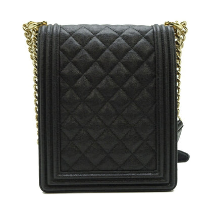 Chanel Black Leather Boy