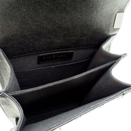 Chanel Black Leather Boy