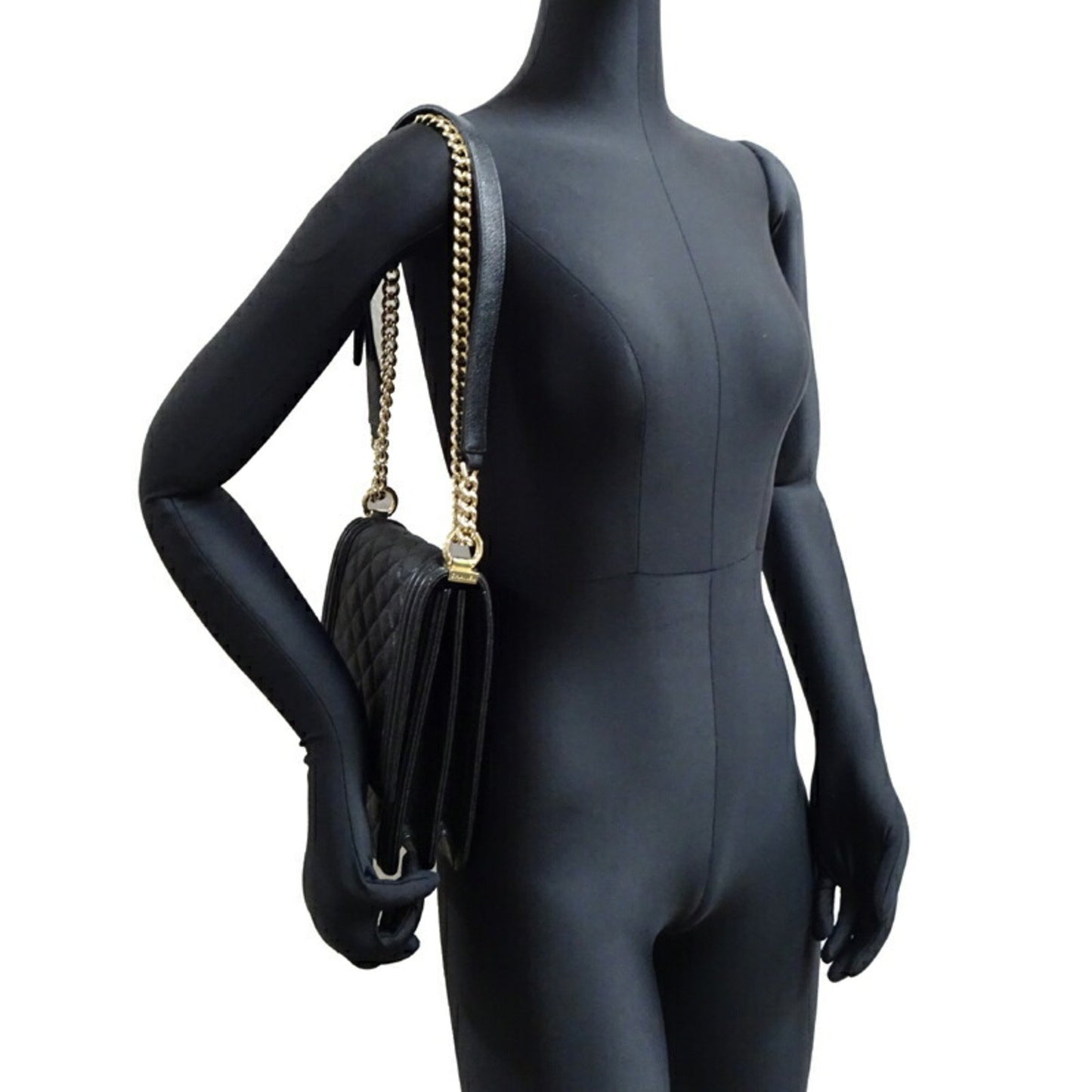 Chanel Black Leather Boy