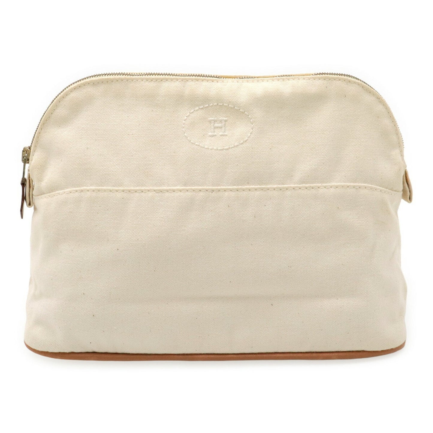 Hermès White Canvas Bolide