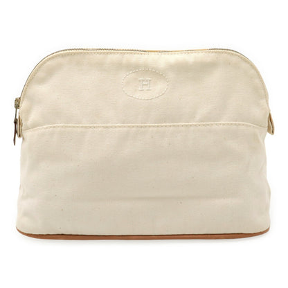 Hermès White Canvas Bolide
