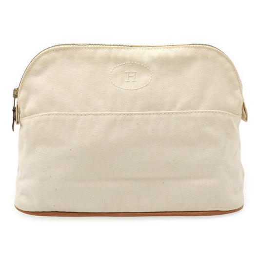 Hermès White Canvas Bolide