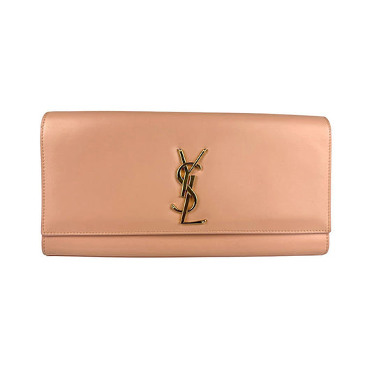 Saint Laurent Pink Leather Clutch