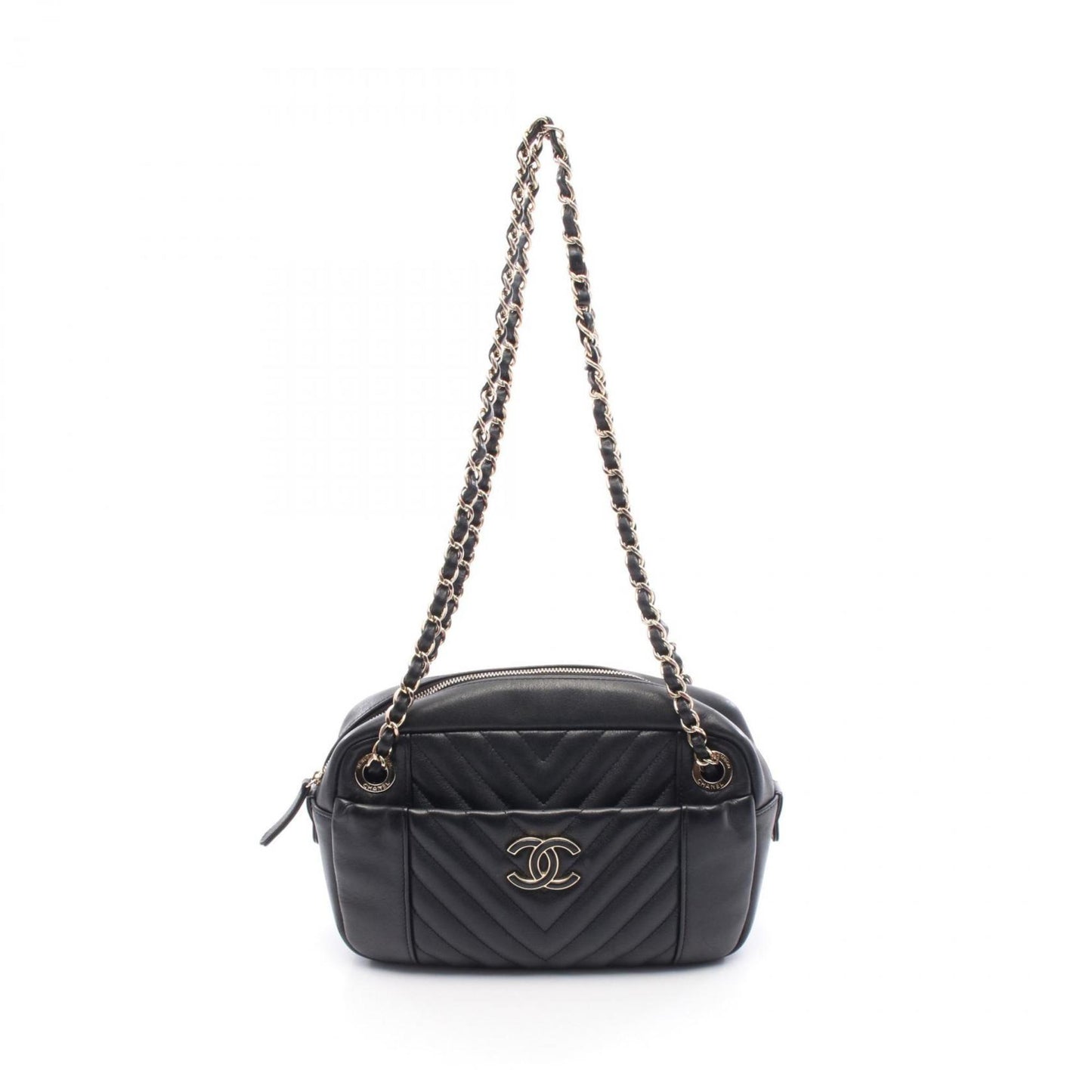 Chanel Black Leather Chevron