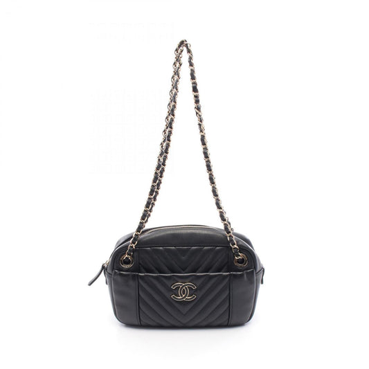 Chanel Black Leather Chevron