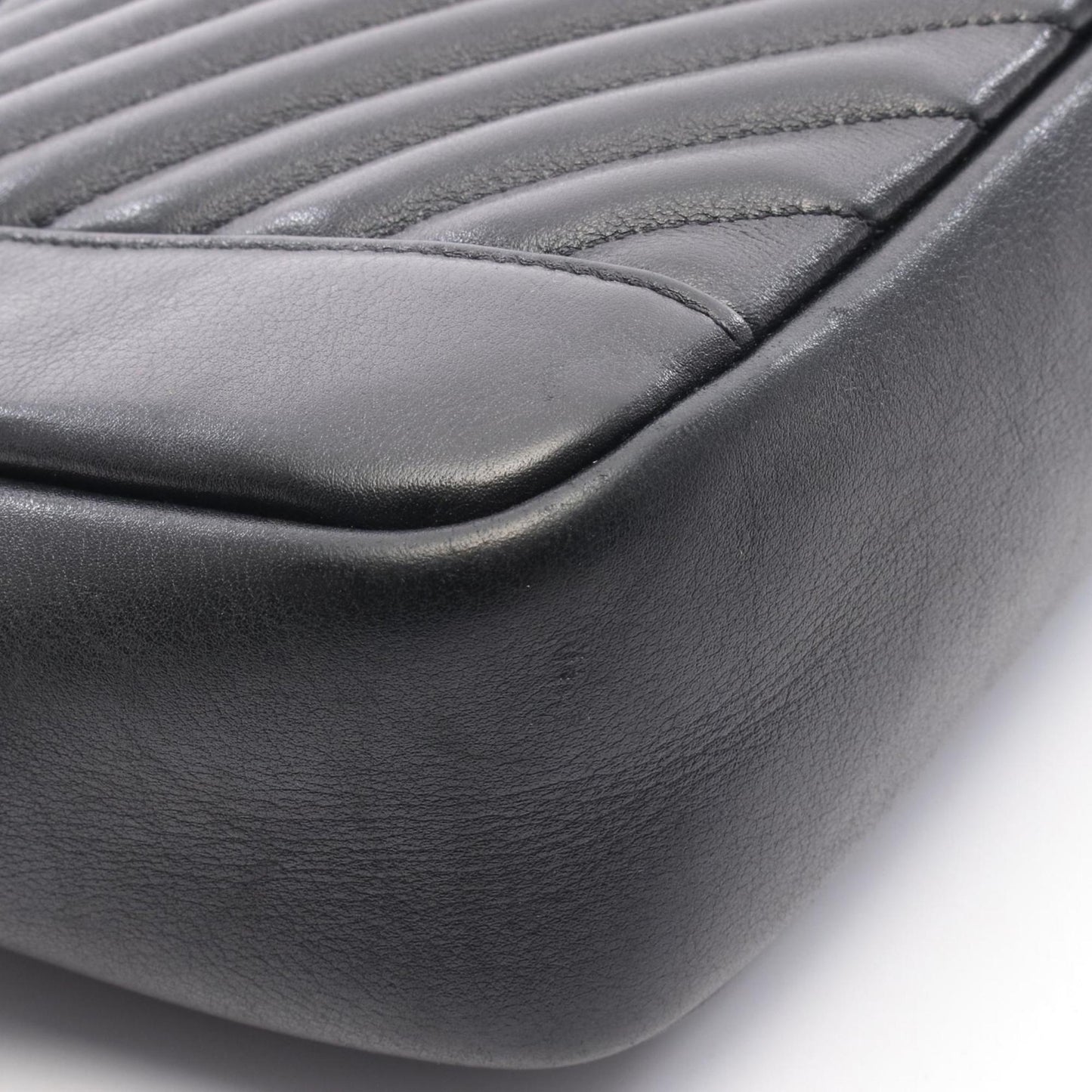 Chanel Black Leather Chevron