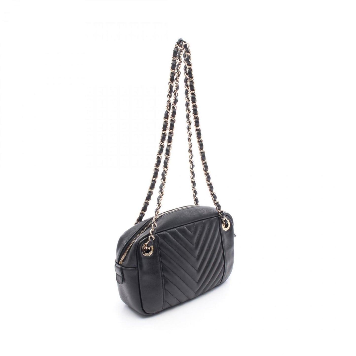 Chanel Black Leather Chevron