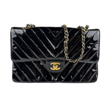 Chanel Black Leather Chevron