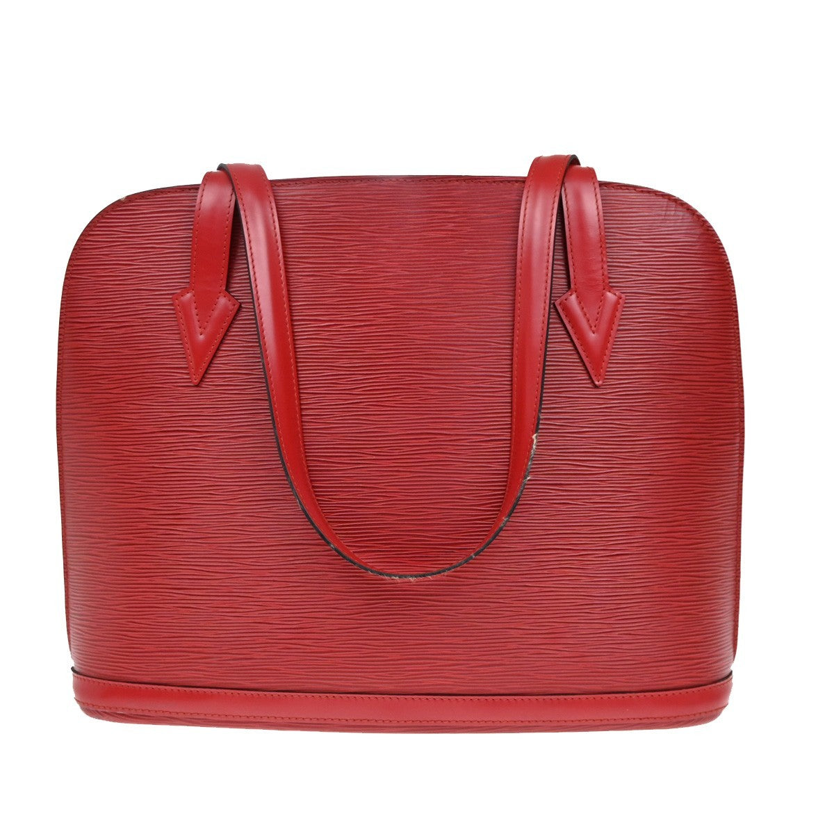 Louis Vuitton Red Leather Lussac Handbag