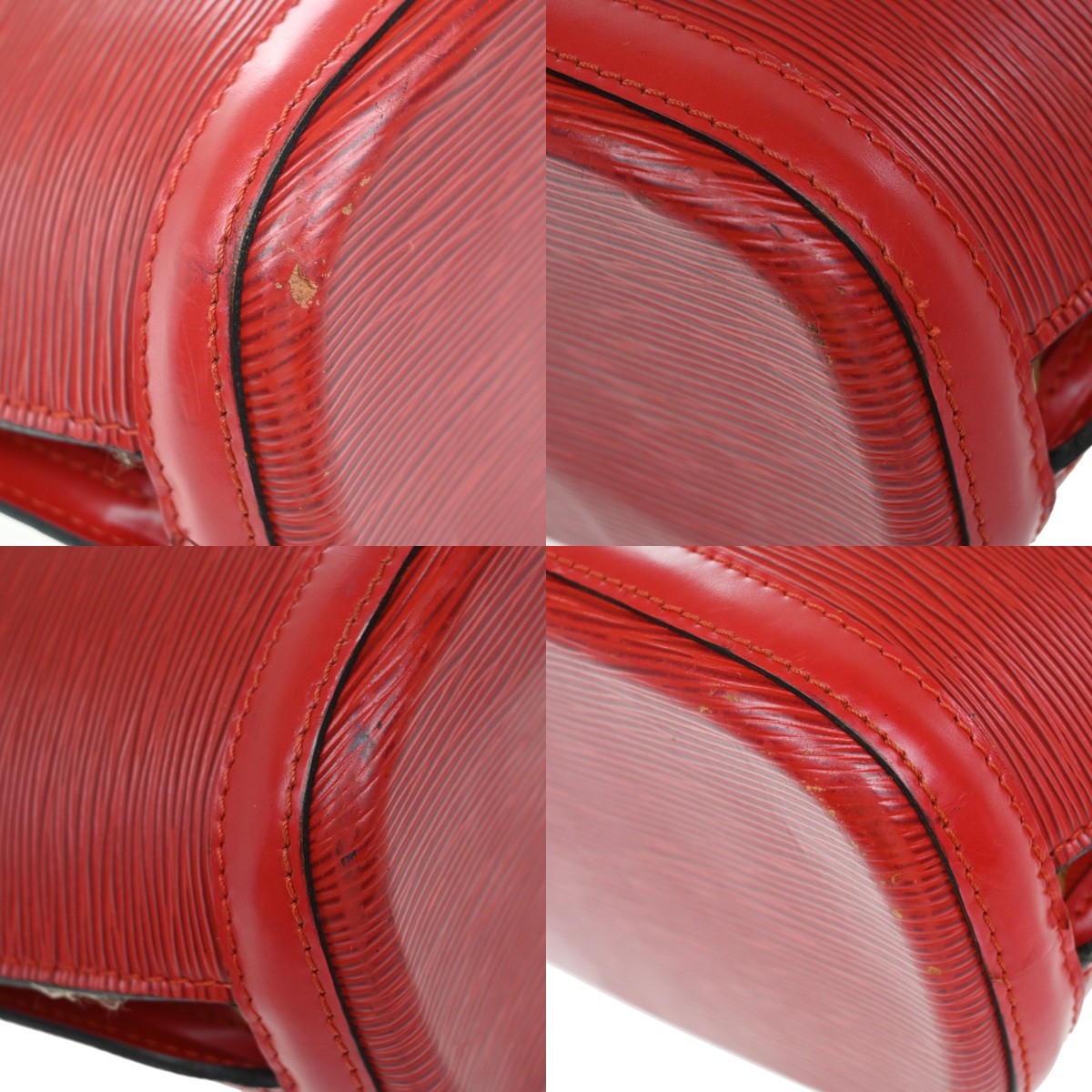Louis Vuitton Red Leather Lussac Handbag