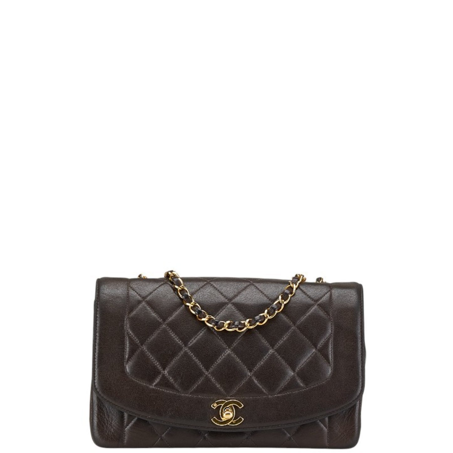 Chanel Brown Leather Diana