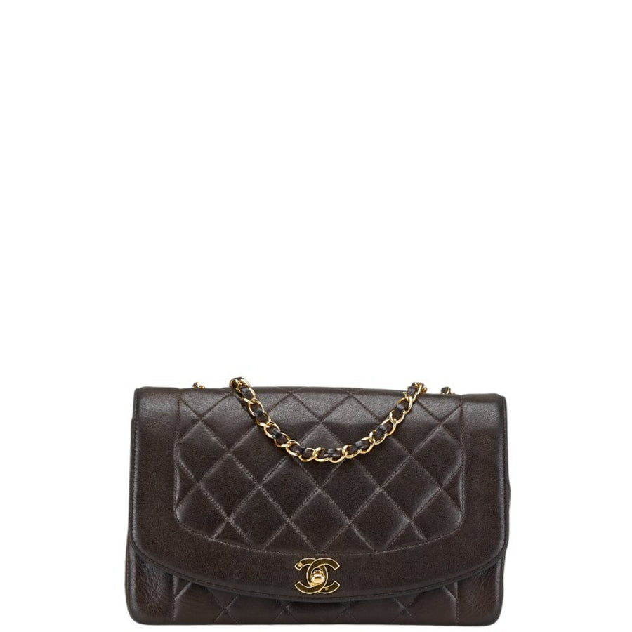 Chanel Brown Leather Diana
