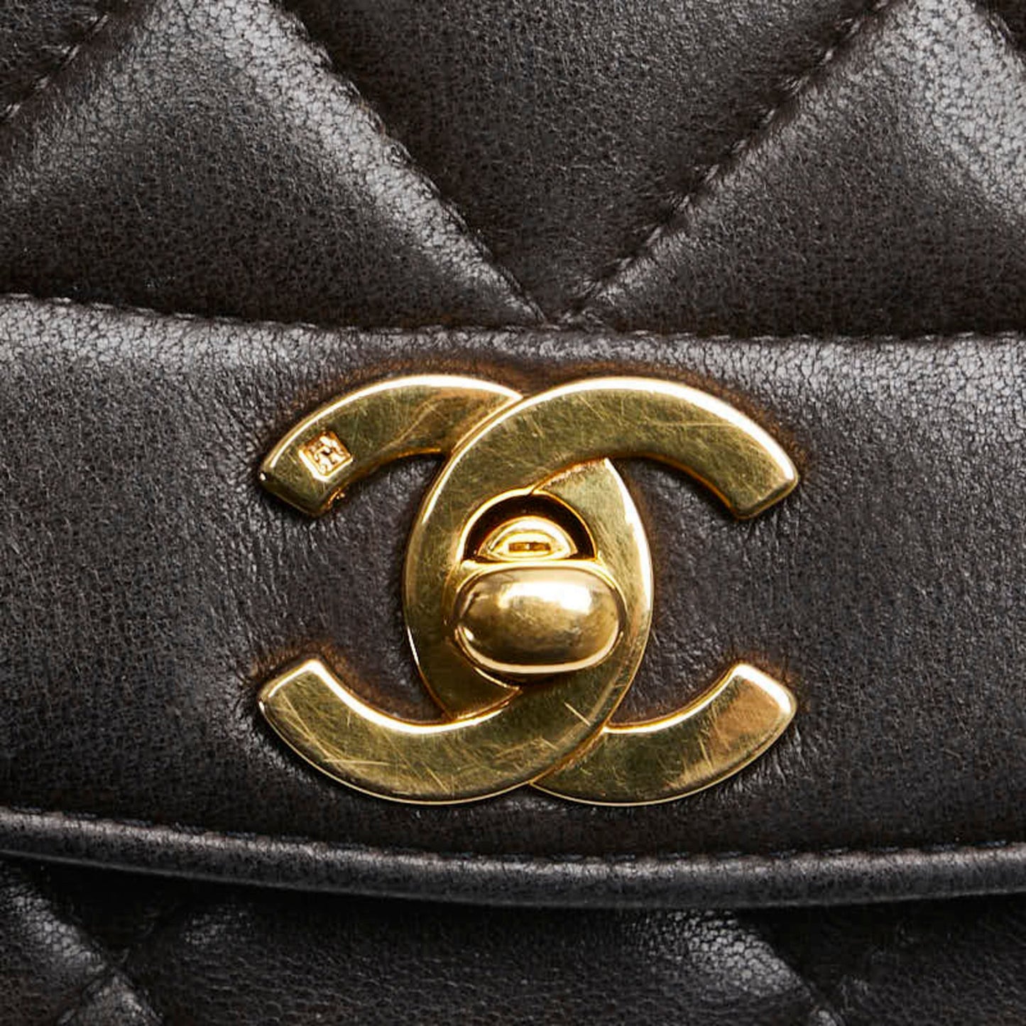 Chanel Brown Leather Diana
