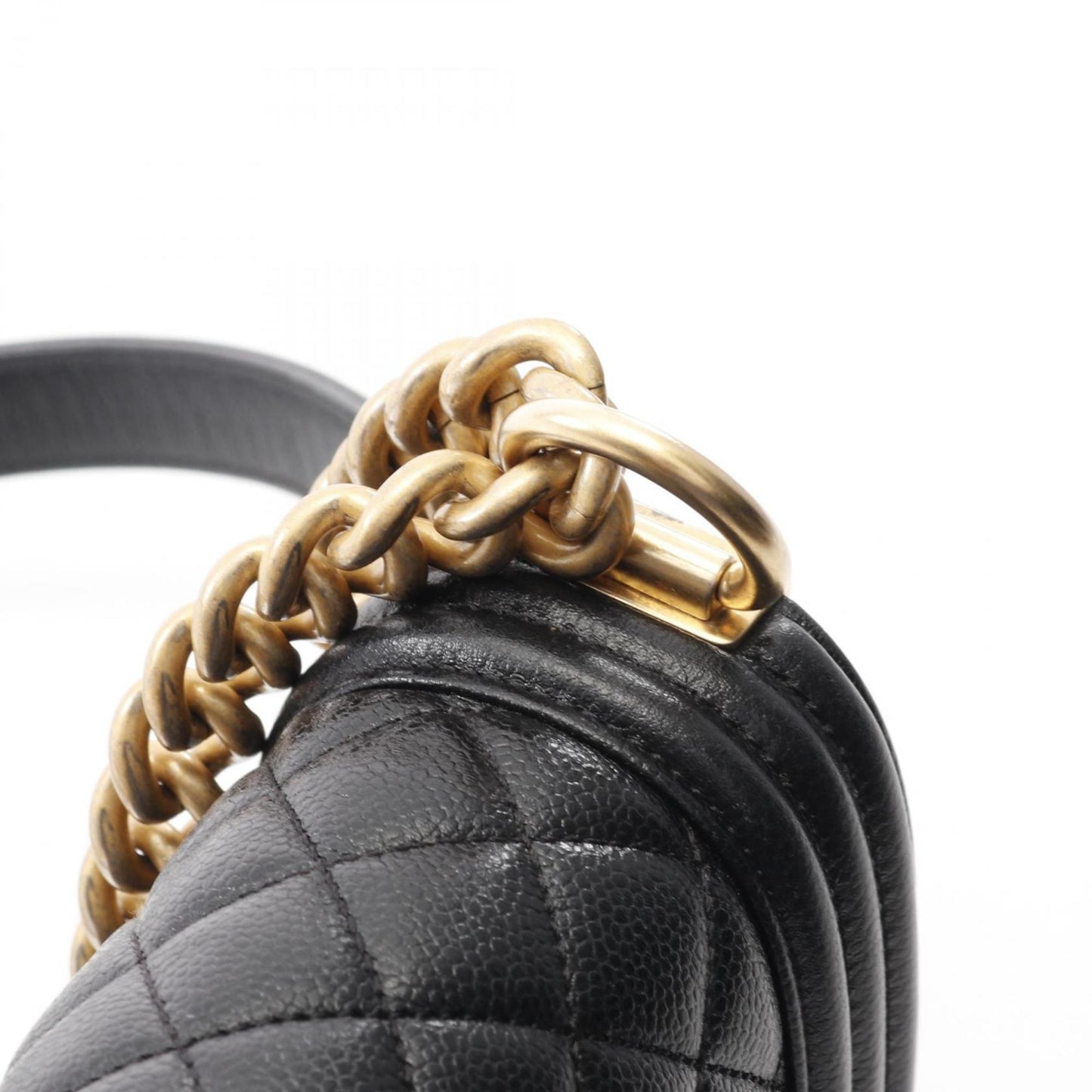 Chanel Black Leather Boy