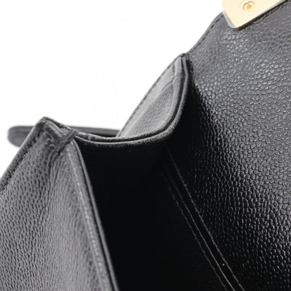 Chanel Black Leather Boy
