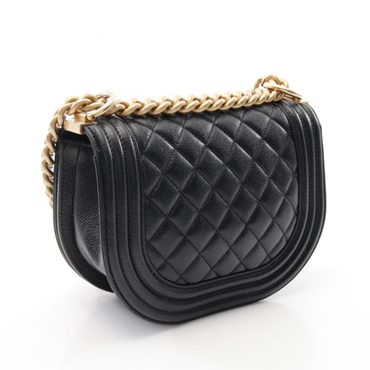 Chanel Black Leather Boy