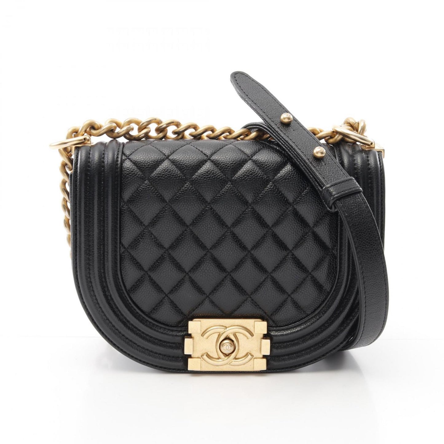 Chanel Black Leather Boy