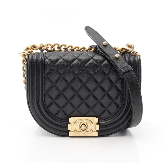 Chanel Black Leather Boy