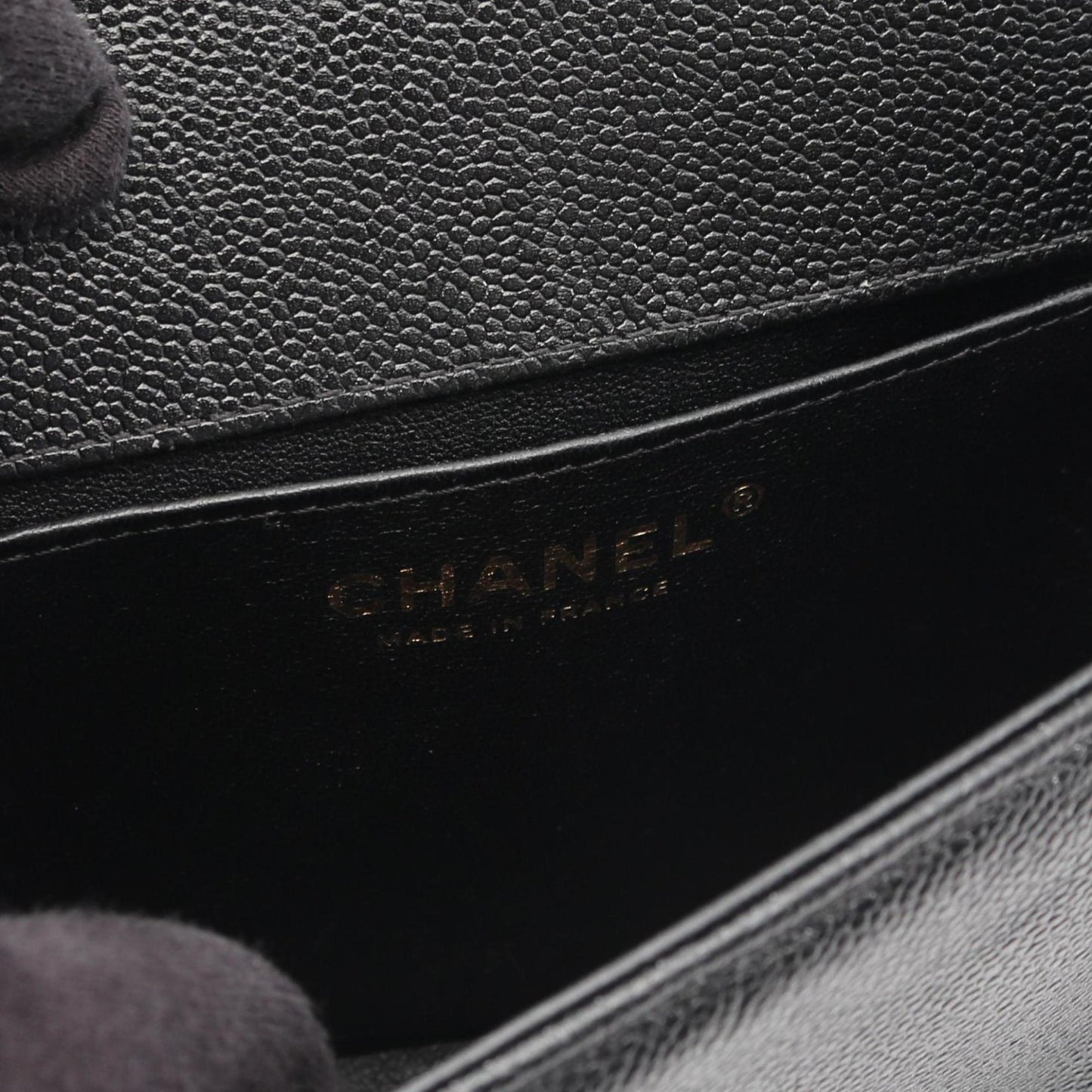 Chanel Black Leather Boy