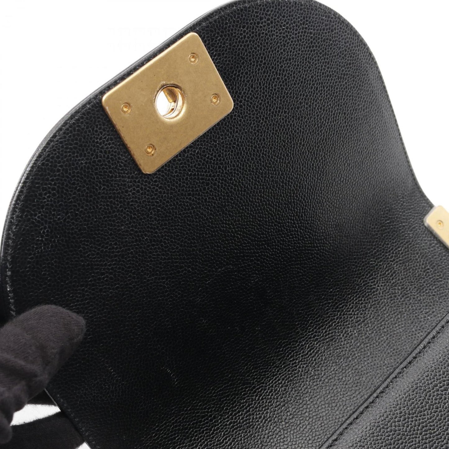 Chanel Black Leather Boy