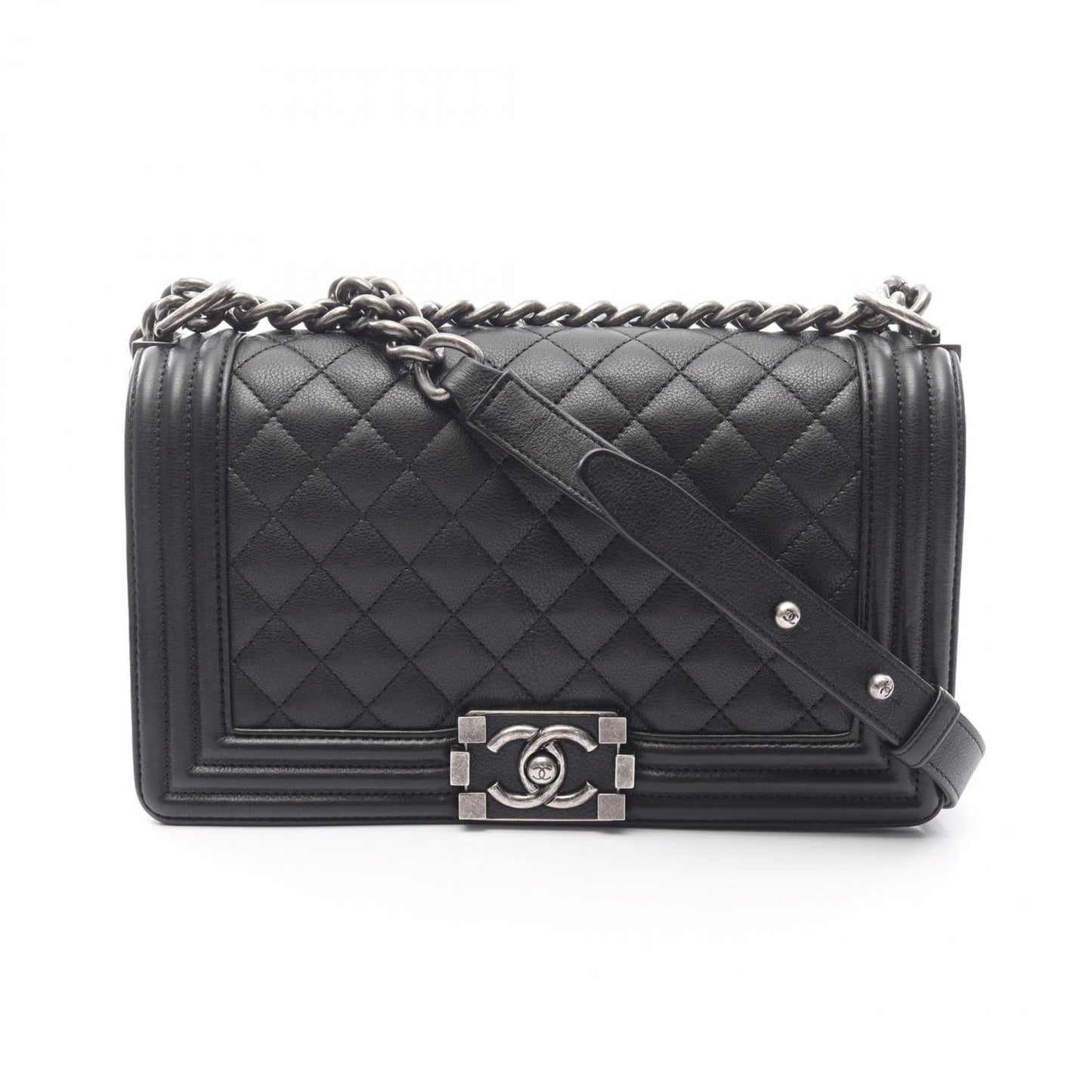 Chanel Black Leather Wallet On Chain Boy