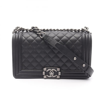 Chanel Black Leather Wallet On Chain Boy