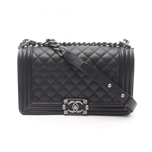 Chanel Black Leather Wallet On Chain Boy
