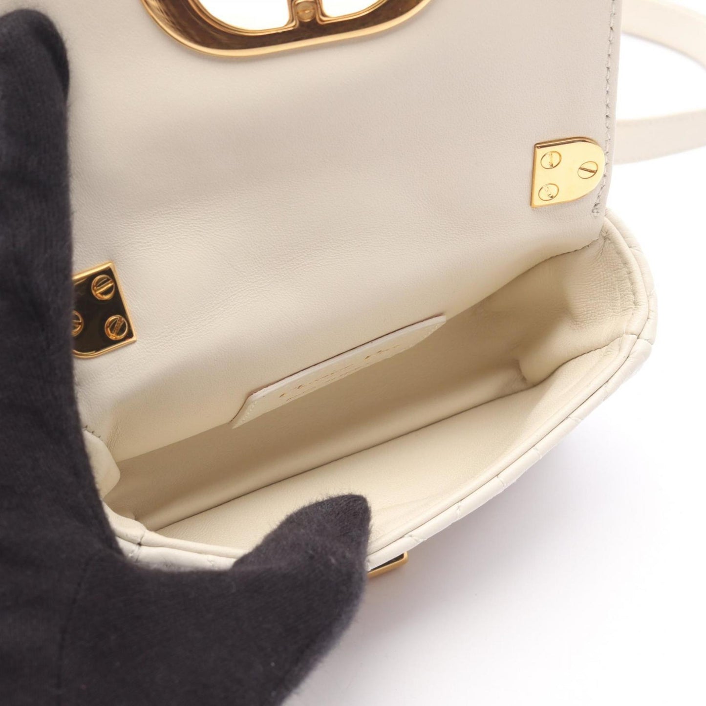 Dior White Leather 30 Montaigne
