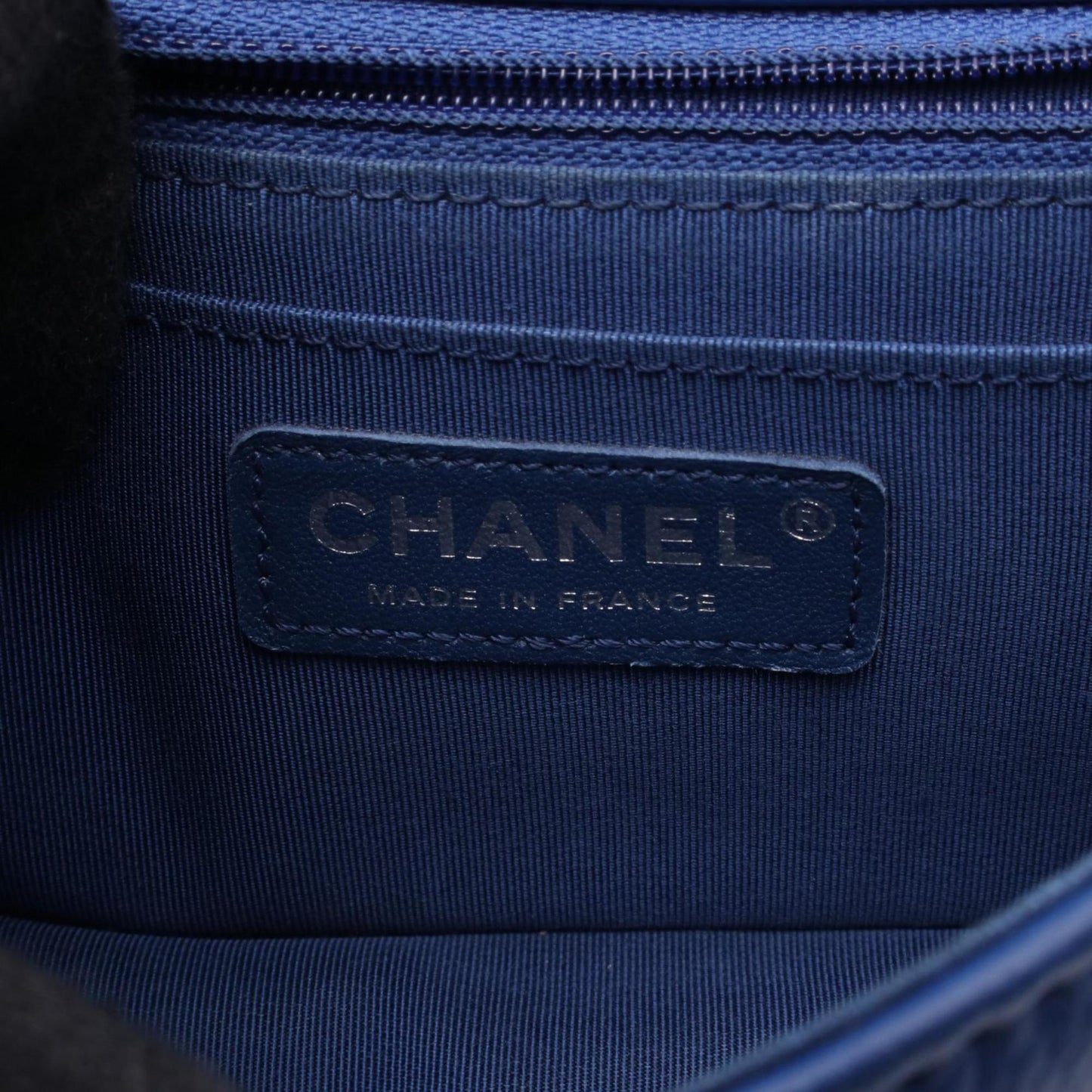 Chanel Blue Leather Chevron