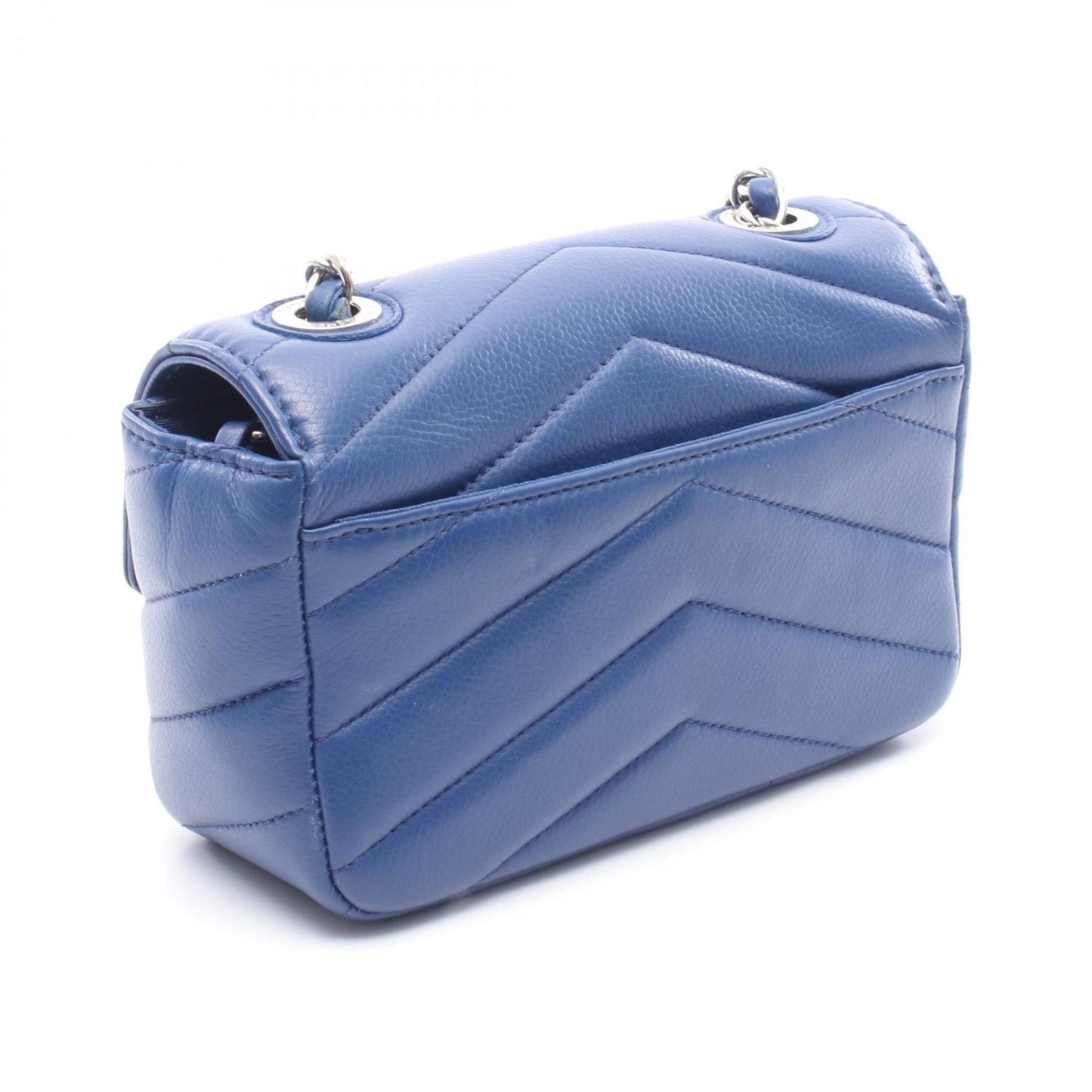 Chanel Blue Leather Chevron