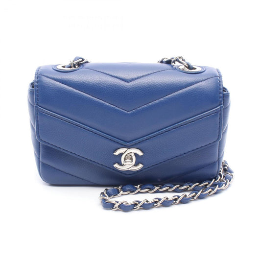 Chanel Blue Leather Chevron