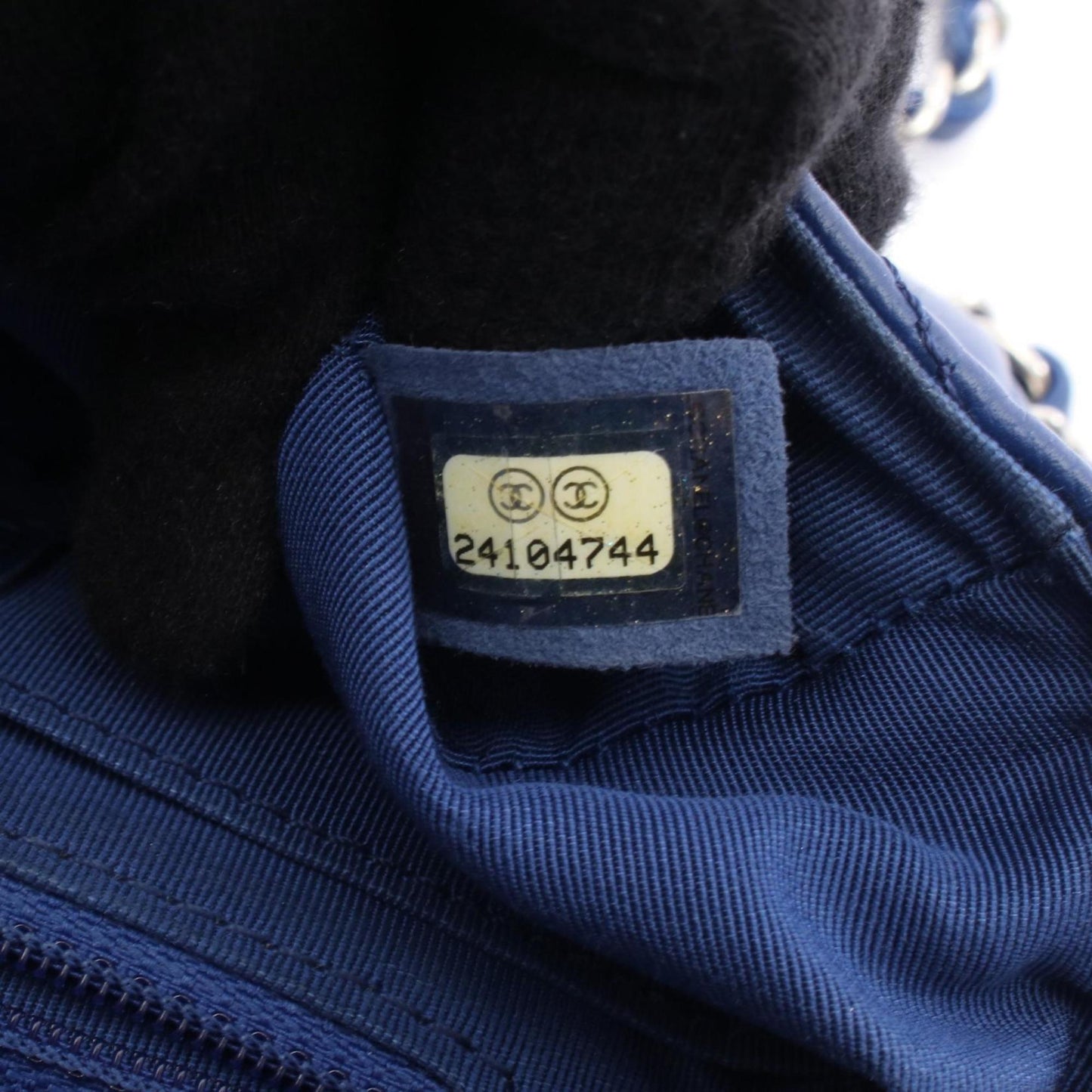 Chanel Blue Leather Chevron