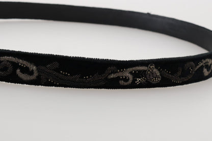 Dolce & Gabbana Elegant Black Cotton-Leather Men'S Belt