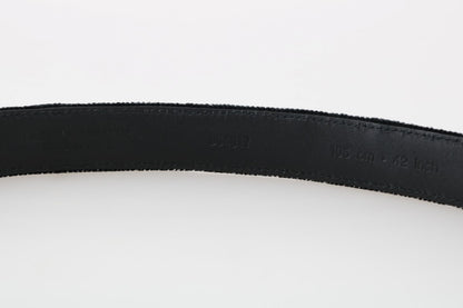 Dolce & Gabbana Elegant Black Cotton-Leather Men'S Belt