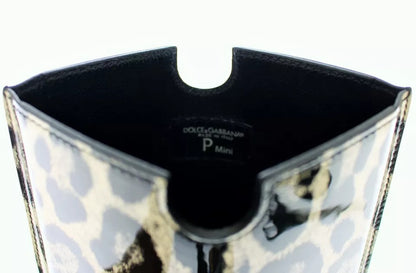 Dolce & Gabbana White Leopard Pattern Leather Ebook Cover Tablet Case