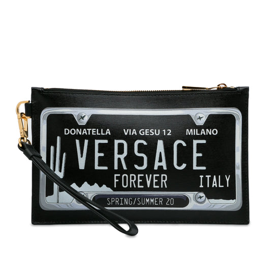 Versace License Plate Clutch
