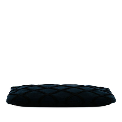 Chanel Cc Medium Quilted Velvet Cosmetic Case
