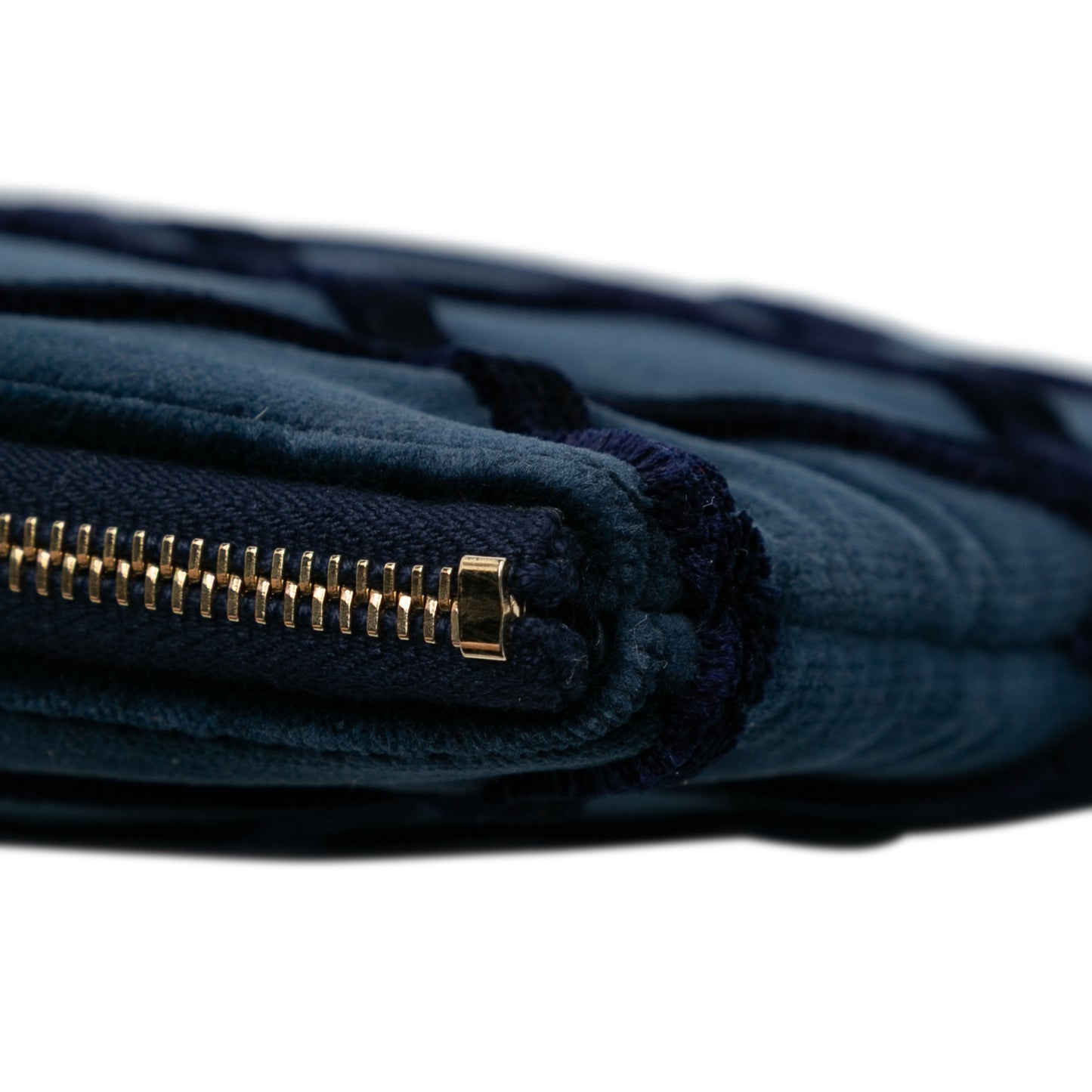 Chanel Cc Medium Quilted Velvet Cosmetic Case