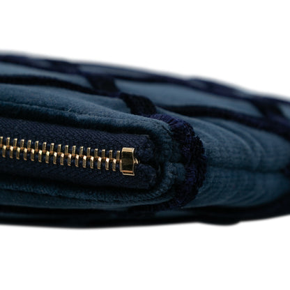 Chanel Cc Medium Quilted Velvet Cosmetic Case