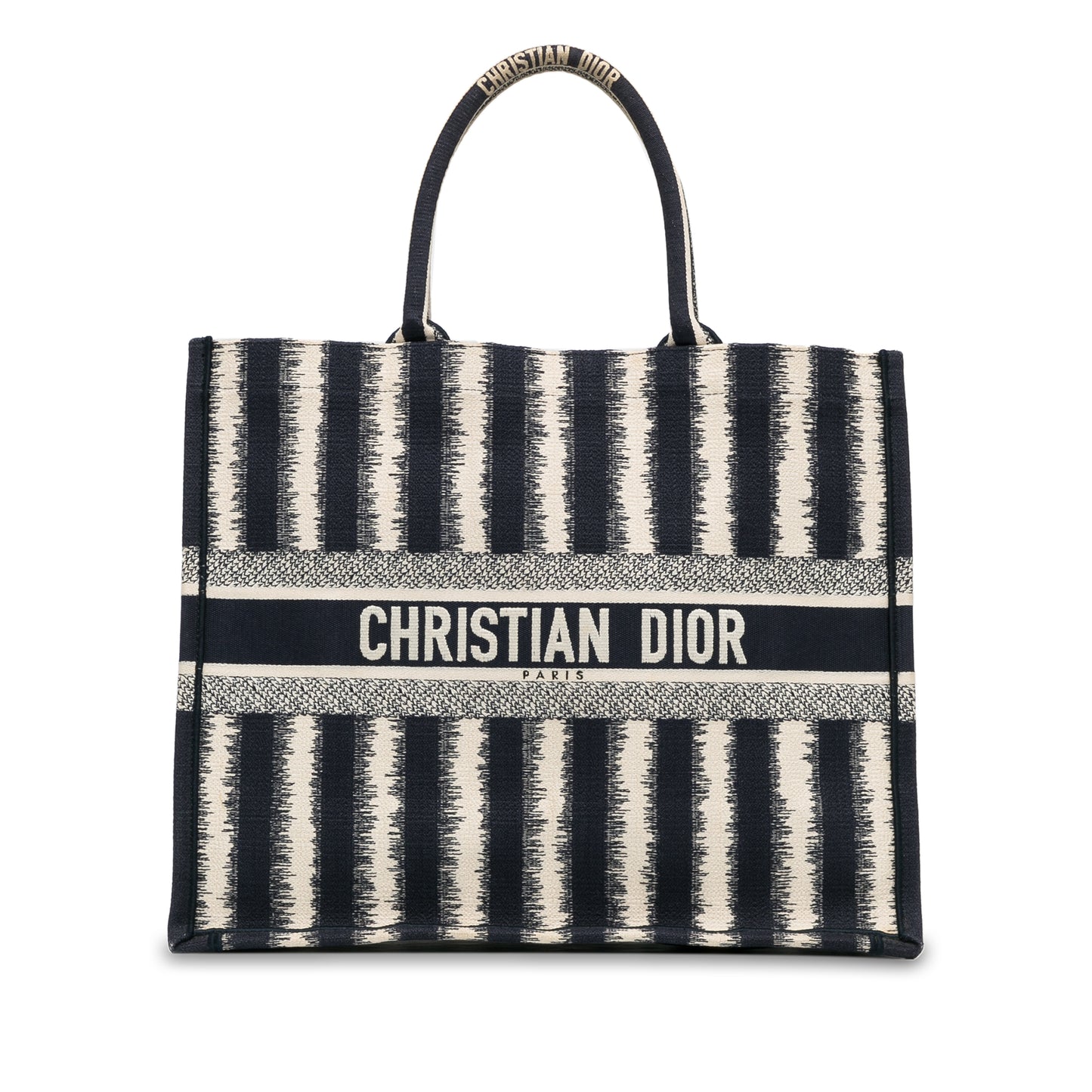 Dior Large Striped Book Tote