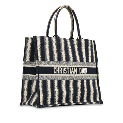 Dior Large Striped Book Tote
