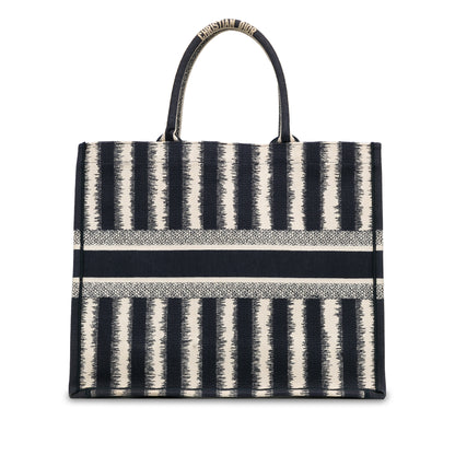 Dior Large Striped Book Tote